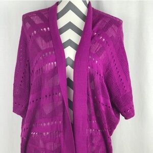 Worthington Women's pink Open Knit Cardigan